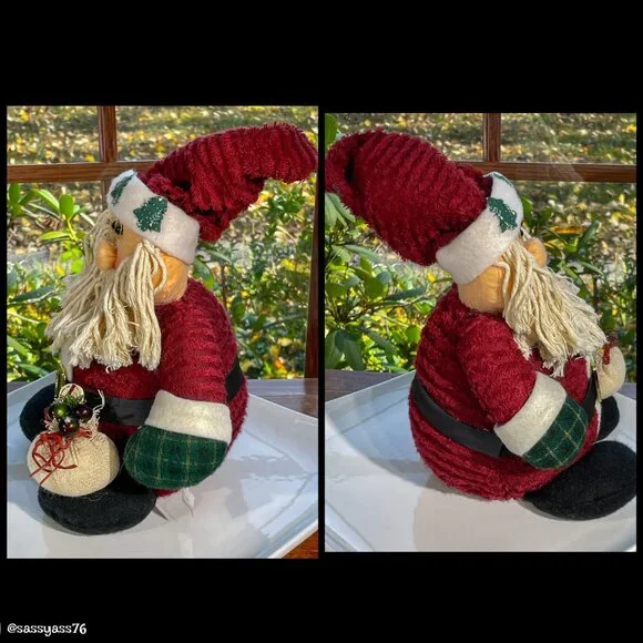 ▪️VTG▪️1990's Y2K Mixed Media Plush Santa Claus Home Decoration - Picture 3 of 9